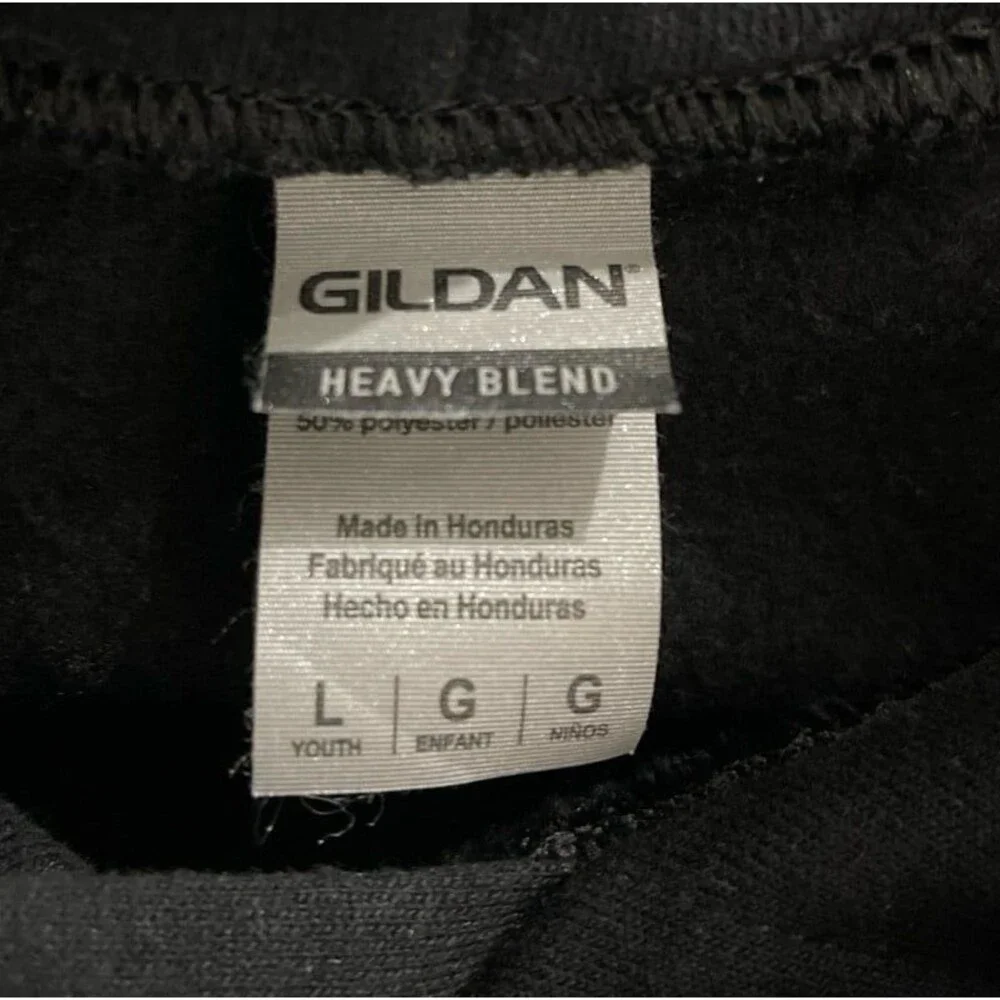 Gildan “Forward Soccer & Co” Sweatshirt Hoodie Black Size L Youth